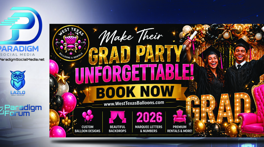 Graduation Party Balloon Decor and Rentals in Lubbock Texas
